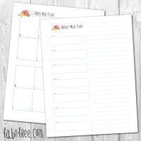 Free Meal Planners + More Free Home Management Binder Printables // fabnfree.com