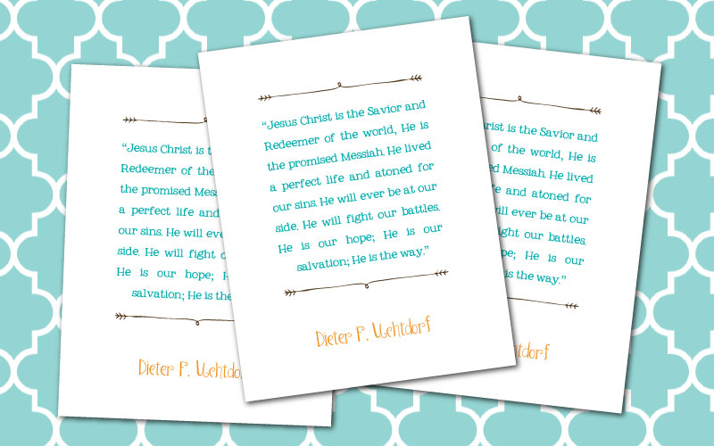 Free Printable Visiting Teaching Message  //  August 2014  //  fabnfree.com