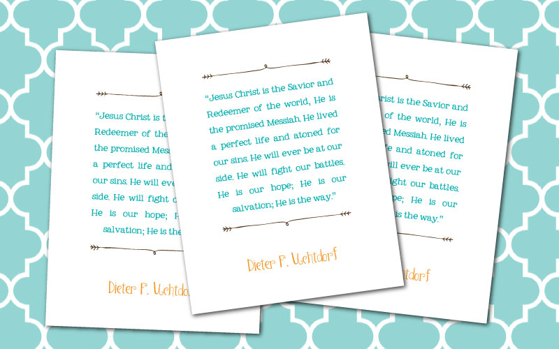 Free Printable Visiting Teaching Message  //  August 2014  //  fabnfree.com