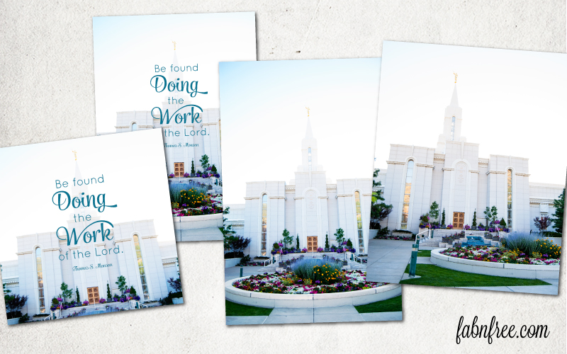 Free LDS Temple Image of the Bountiful, Utah Temple