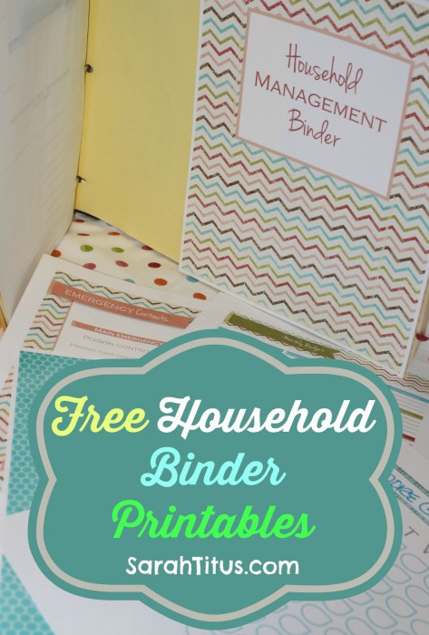 Free Household Binder Printables