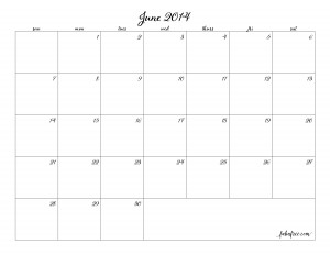 June 2015 // Free Printable Super Ink-Friendly Calendar