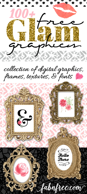 FREE!!!  81 Watercolor Florals, 10 amazing gold frames, 3 fonts, 13 backgrounds, lip clip art and 15 clip art swooshes!!!