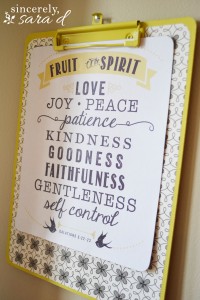 Fruit of the Spirit // Free Printable