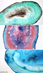 Free Printable Watercolor Agate Slices