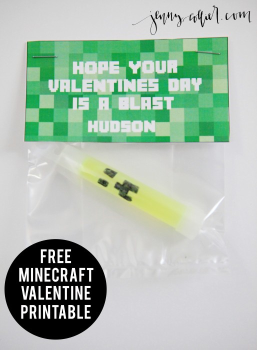 Minecraft Valentine Free Printable + More Free Creative Printable Valentines