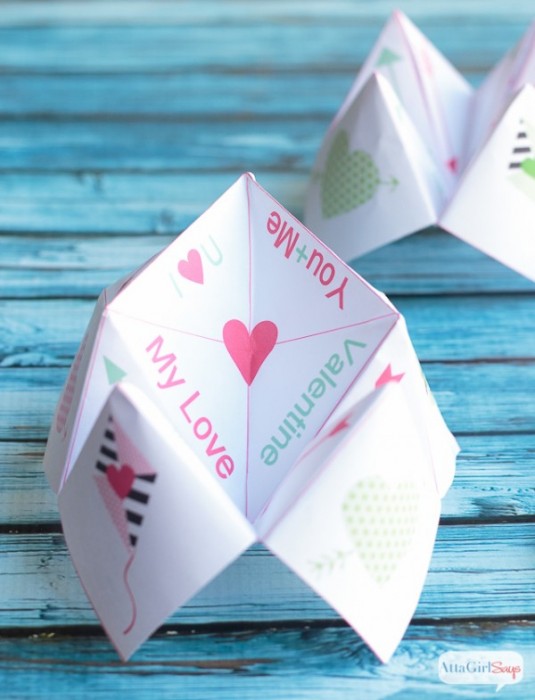 Free Printable Valentine Cootie Catcher