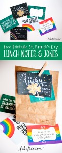 FREE Printable St. Patrick's Day Lunch Notes and Jokes. Easy Peasy way to make St. Patrick's Day fun for the kids!