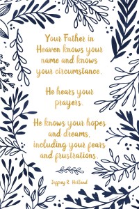 April 2016 // Free Visiting Teaching Printables // Quote by Jeffery R Holland (LDS Apostle)