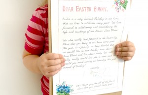 Our family just wrote and signed a letter to the Easter Bunny asking him NOT to come on Easter. Read my post to find out why!
