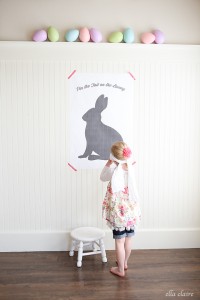 Pin the tail on the Easter Bunny! Super easy, fun activity idea for the kids on Easter. It is a FREE PRINTABLE and only costs $4 to print large! I know my kids would love this Easter Game :)