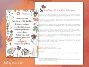 Free Printable October 2017 Visiting Teaching Handout